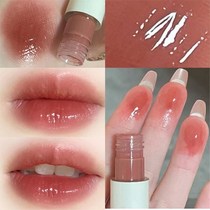 High value bear Ryukuang mirror water lip glaze small pudding lipstick female student lip gloss lip gloss long-lasting non-stick Cup