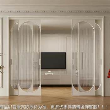 铝合金法式地吊轨移门折叠门阳台厨房书房老钢窗推拉门白色
