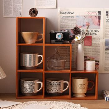 Wooden duobaoge storage rack tea set teapot bogu rack display rack antique antique teacup rack desktop grid rack