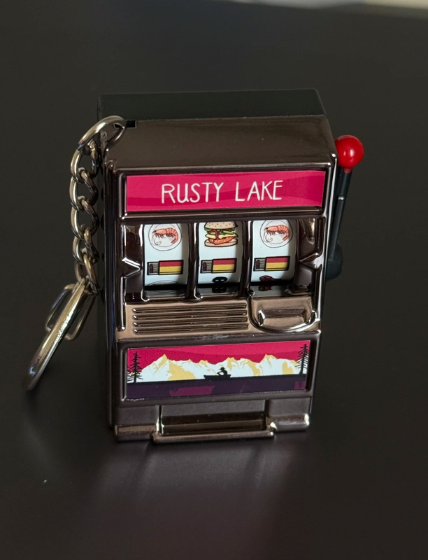 Rust Lake Creative Merchandise Stress-Relief Internet-Famous Mini Lottery Machine Toy Pendant Gift Keychain