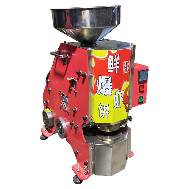 Internet celebrity fresh shrimp cake machine entrepreneurship night market mobile rice cake machine fully automatic non-fried puffed shrimp cake machine