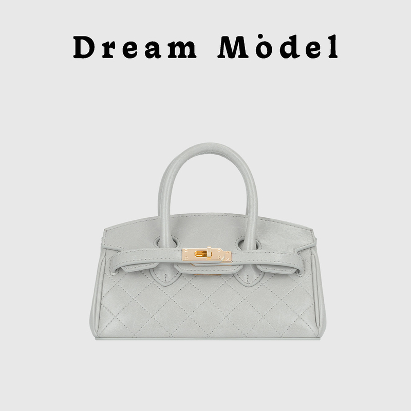 Dreammodel Fashionable and High-End Quilted Kelly Bag, Feminine Commuter Handbag, Exquisite Shoulder Crossbody Bag