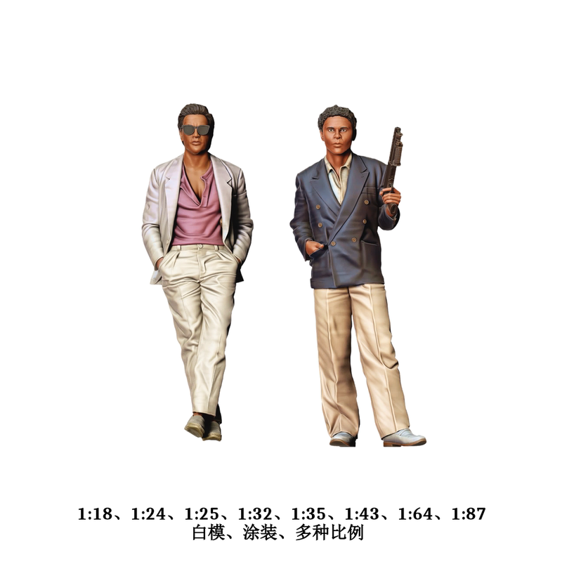 Miami Vice 1/64 Scale Model of Various Proportions, Scene Sandbox, Garage, Film Props, Miniature Model