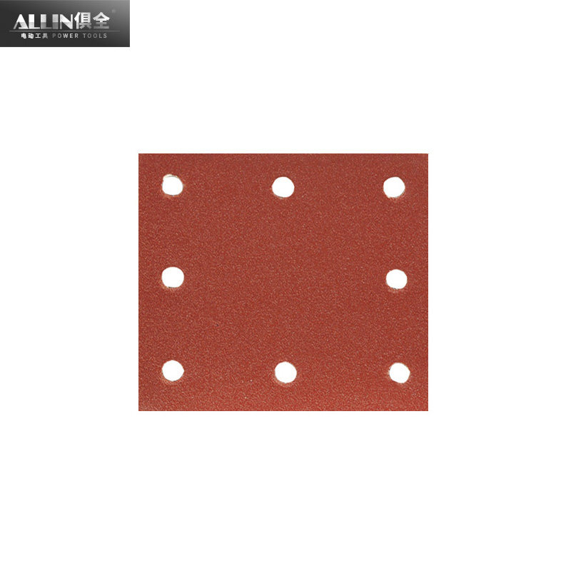 Square sandpaper 8 holes Self-adhesive sandpaper Flocking Sandpaper Electric Polisher Polishing Machine Sand Paper Accessories Sandpaper Sheet