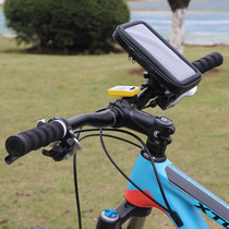 Bicycle phone holder waterproof mobile phone holder touch screen mobile phone holder riding mobile phone bag anti-rain large size
