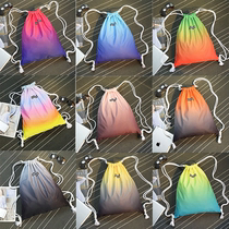 Original Tide brand gradient waterproof corset pocket drawstring bag backpack bag for men and women simple environmental protection backpack fitness storage bag