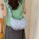 2026 spring and summer new satin polka dot pleated shoulder strap dumpling bag sweet and cute girl crossbody shoulder bag
