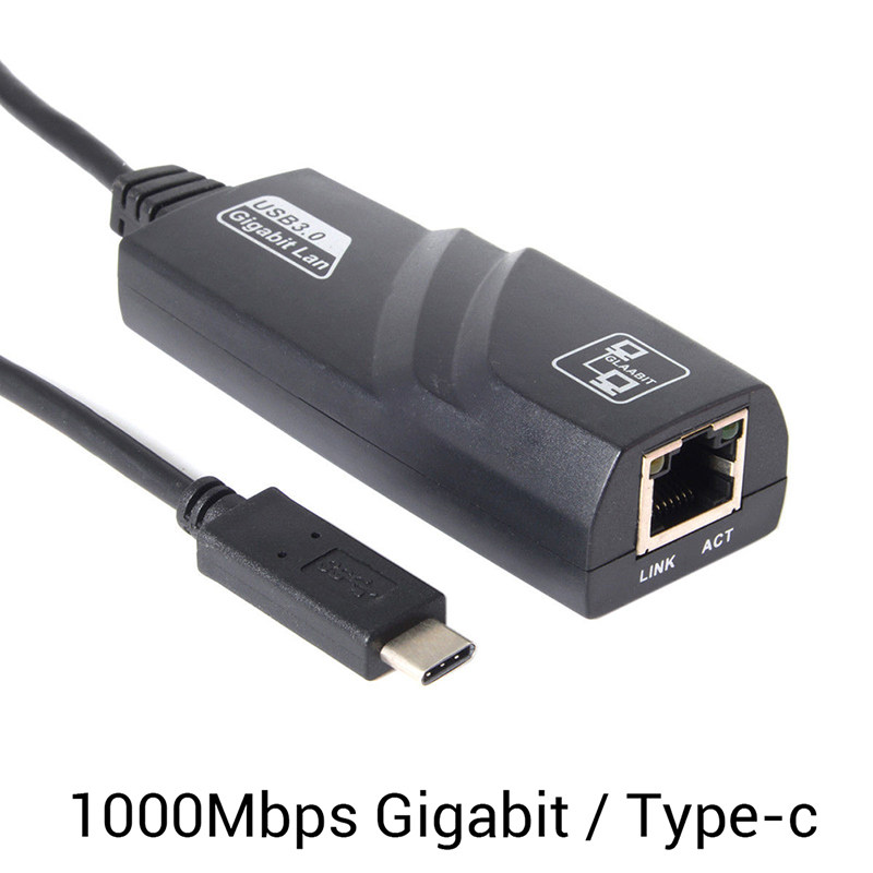 1000Mbps Type-c USB-C To RJ45 Gigabit Ethernet LAN Network