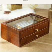 Solid wood multi-layer retro jewelry box earrings bracelet jewelry box exquisite jewelry storage box storage box