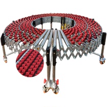 Unloading artifact slide unpowered Fulai wheel retractable lift turning mobile loading and unloading truck handling conveyor