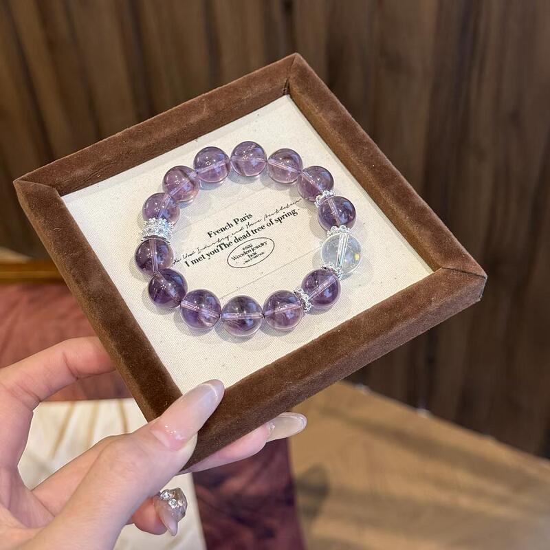 "Ice Grape" New Upgrade! Natural Brazilian Purple Grape Bracelet for Women, a Good Luck Charm for Passing Exams and Achieving Success in Postgraduate Studies