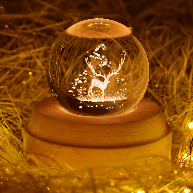 Elk crystal ball music box rotating music box Bluetooth Sky City girl birthday gift for girl children