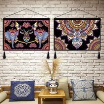 Bohemian tapestry National style bed and breakfast hanging painting Living room sofa background room bedside passage occlusion hanging cloth painting
