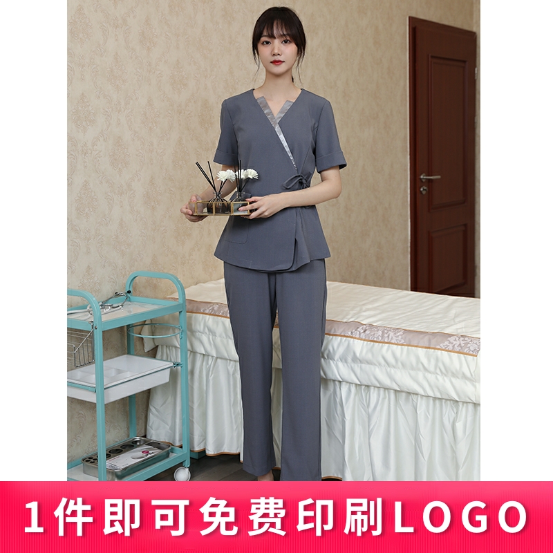 Duozhi beautician overalls suit female autumn beauty salon high-end health center foot massage foot bath technician clothing temperament