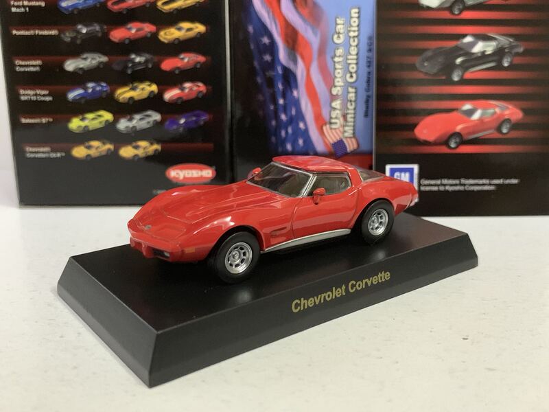 1:64 Kyosho Chevrolet Corvette Red American Muscle Car Model