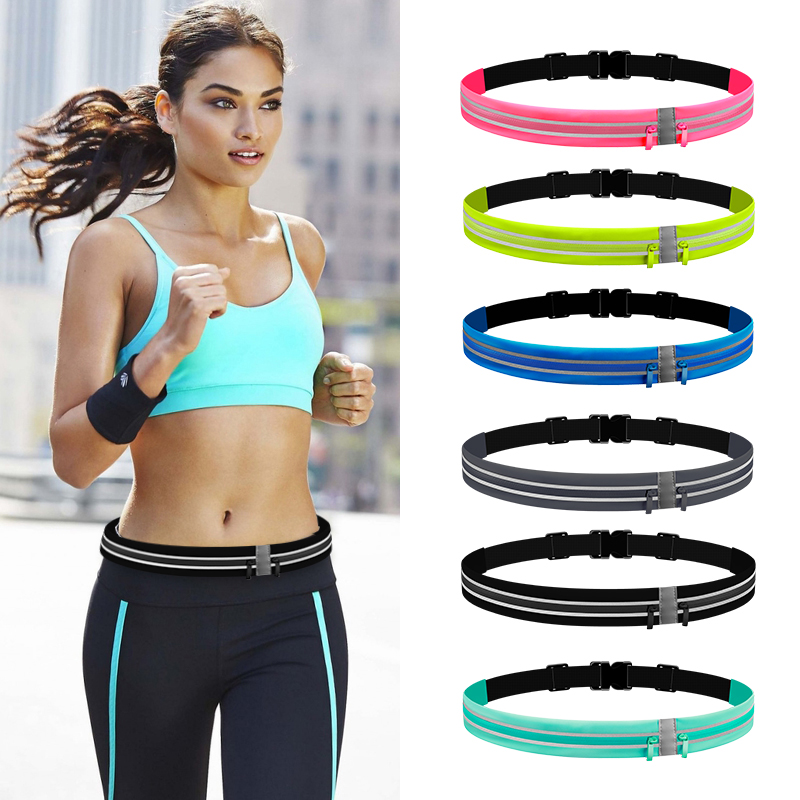 Running fanny pack Men's and women's sports mobile phone bag Multifunctional invisible high stretch bag Outdoor fitness equipment Waterproof belt