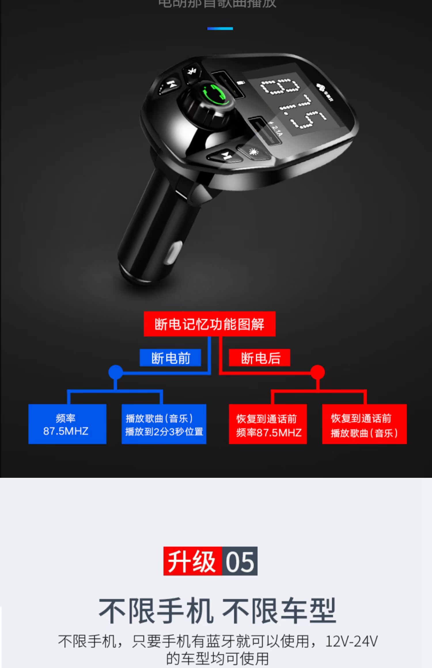 modem wifi 6 Bộ sạc xe hơi chuyển đổi đầu sạc với Bluetooth phát lại đa chức năng sạc nhanh 24v giỏ hàng 12 chiếc một cho hai bộ sạc xe hơi - Trình phát TV thông minh bộ phát wifi huawei e5573