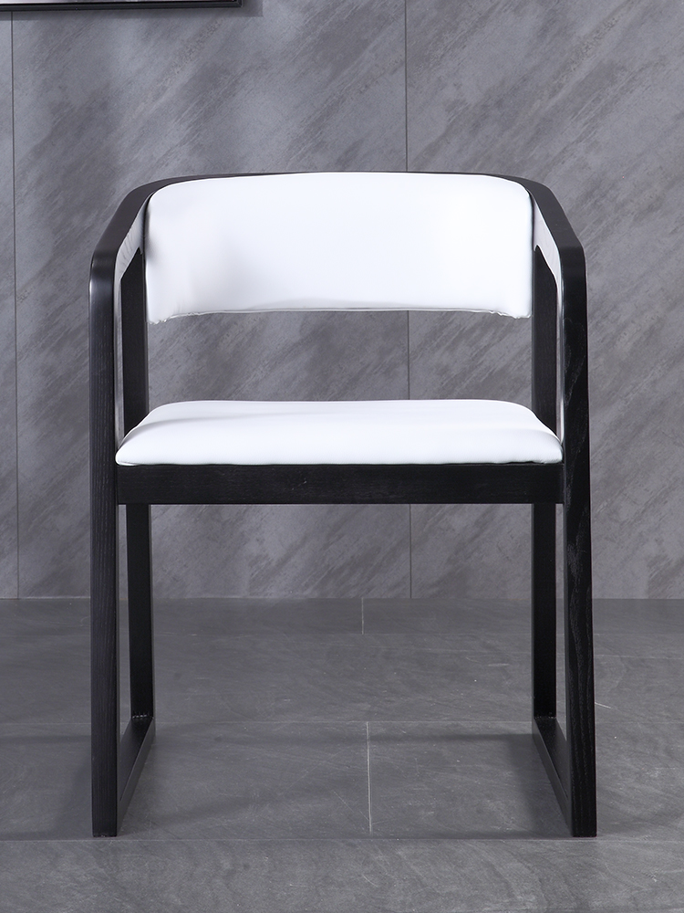 Chair Household solid wood backrest dining chair Nordic modern solid wood chair Simple net red ins super fire makeup lazy chair