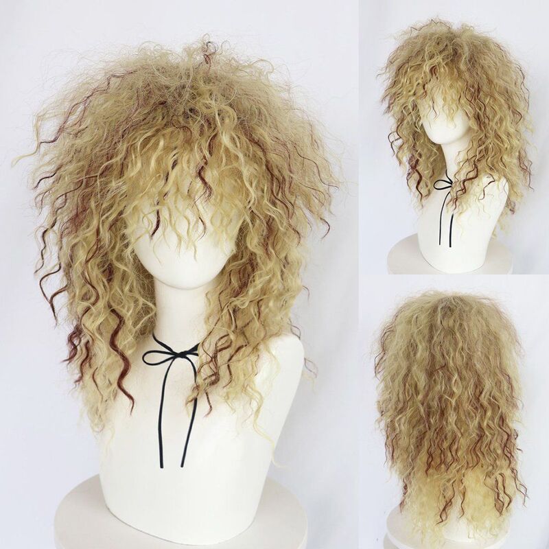 European and American Men and Women's 80S Retro Rock Wool Curly Cosplay Wig, Curly Hair, Holiday Party Wig European and American Men and Women's 80S Retro Rock Wool Curly Cosplay Wig, Curly Hair, Holiday Party Wig