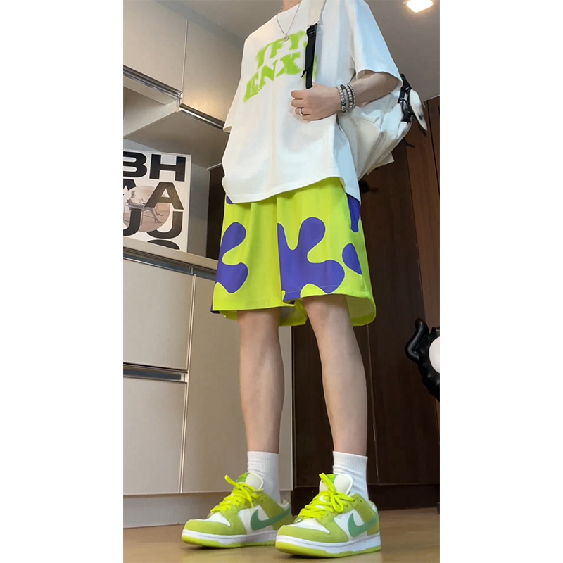 Patrick Star Shorts for Men, Trendy Beach Shorts, Ice Silk Sleep Shorts, Summer Quick-Dry Swim Shorts