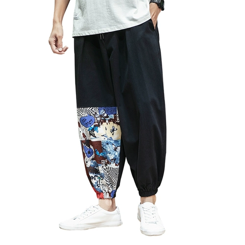 Летние японские ретро штаны, большой размер, китайский стиль