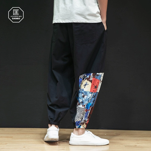 Летние японские ретро штаны, большой размер, китайский стиль