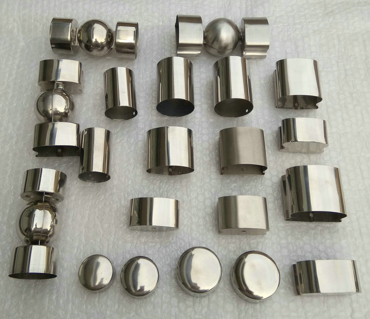 Steel and wood stairs column envelope railing elbow Stainless steel accessories PVC handrail head connector direct universal