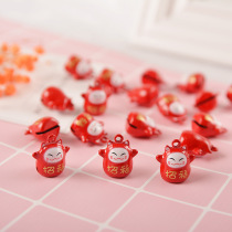 Cat Bell Dog Bell Pet Supplies Accessories Pendant Ornament Cartoon DIY Lucky Cat Handmade Ornament Color