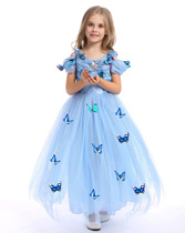 Cinderella Princess Dress Girls Birthday Party Piano Singing Performance Tone Dress Cinderella Dress
