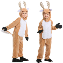 Kindergarten Christmas performance costumes Forest Conference parent-child story elk reindeer role-playing costumes