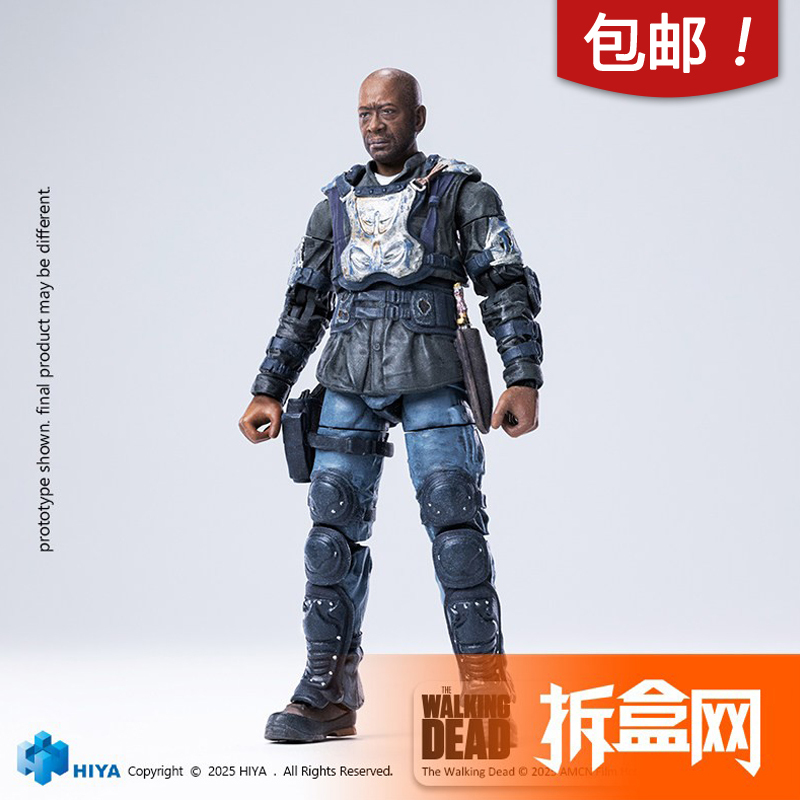 Unboxing New Hiya Exquisite Mini the Walking Dead Morgan Jones 1/18 Action Figure