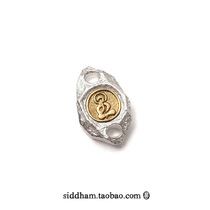 Sittan ~ 925 sterling silver brass Buddha seal listed back Cloud two cake pendant 108 Buddha beads handstring DIY high-end accessories
