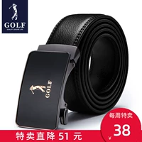 GOLF/高尔夫 Ремень, мужские трендовые повседневные штаны, из натуральной кожи, простой и элегантный дизайн