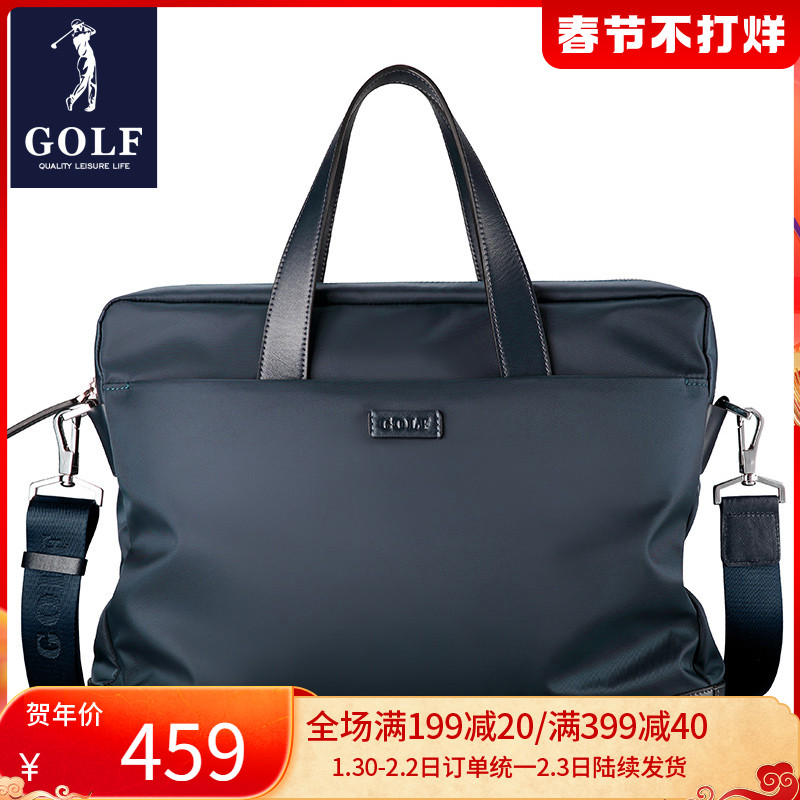 GOLF golf handbag men's business casual Korean Oxford cloth shoulder messenger bag briefcase