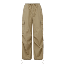 dzzit casual pants 2024 summer new khaki drawstring overalls for women
