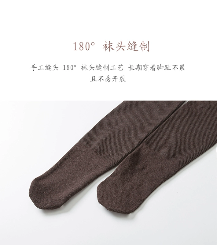 Weiyi dày cotton sọc dọc là quần lót nữ mỏng cộng với nhung dày mùa thu và quần legging mùa đông quần màu xám - Xà cạp