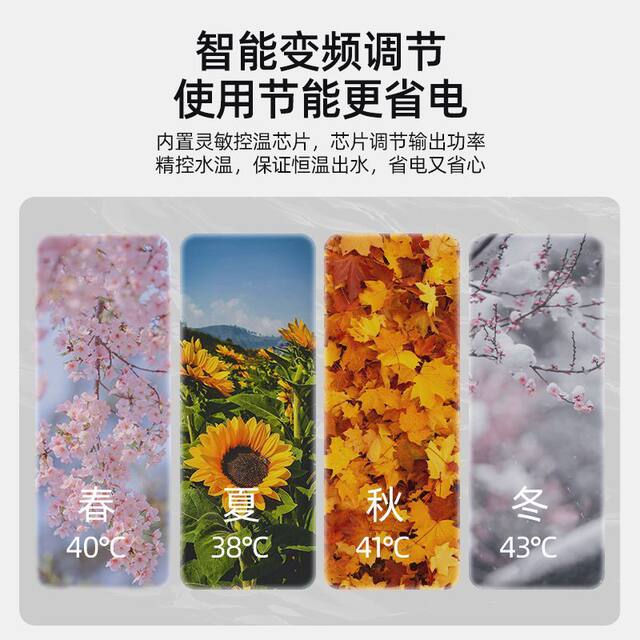 Dansini Instant Electric Water Heater Constant Temperature Heater for Rental Housing, Small Household Bathroom Shower