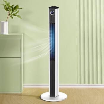 Meiling Tower Fan Electric Fan for Home Use, Floor-Standing Fan, Mechanical Oscillating Desktop Circulation Fan, Bladeless Fan, Silent Electric Fan