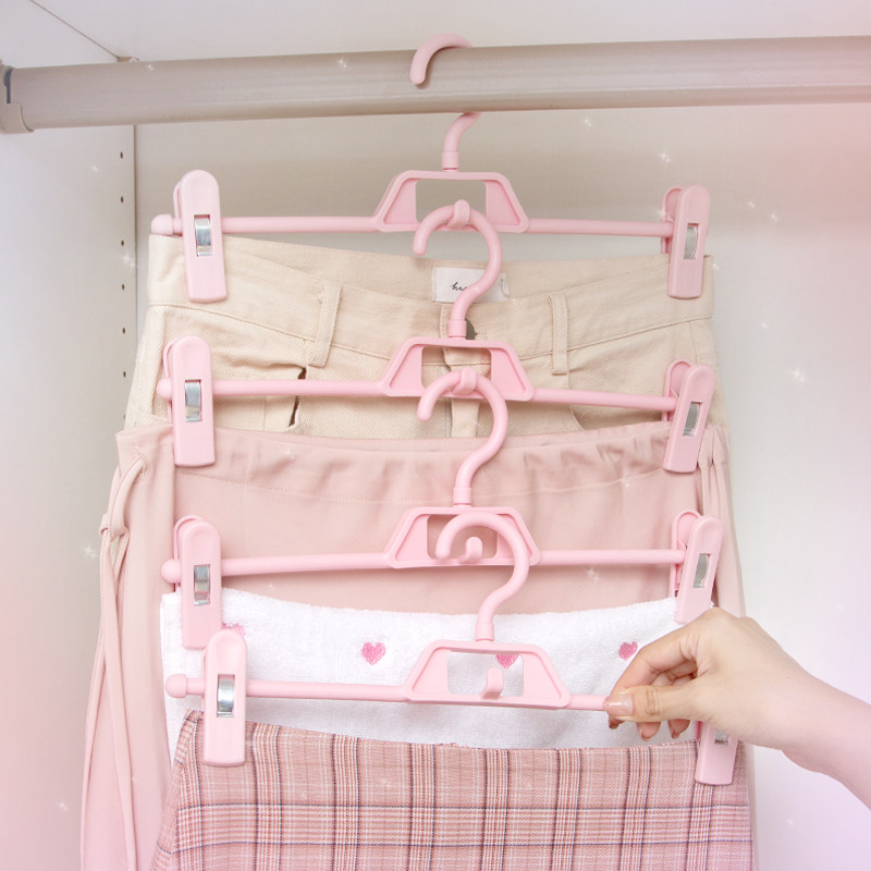 Pants Rack Pants Clip Skirt Clip Clothesline Home Dorm Room With Student Hang Pants Containing Layer Rack Theyerless Sleeping sleeping room hanging hanger