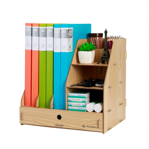 Деревянная большая коробка для хранения для документов, деревянные канцтовары, универсальная система хранения