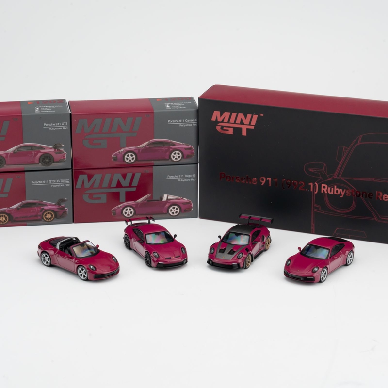 Mini Gt 1:64 Porsche 911 Four-Car Set Alloy Car Model Mgts0021 Mini Gt 1:64 Porsche 911 Four-Car Set Alloy Car Model Mgts0021