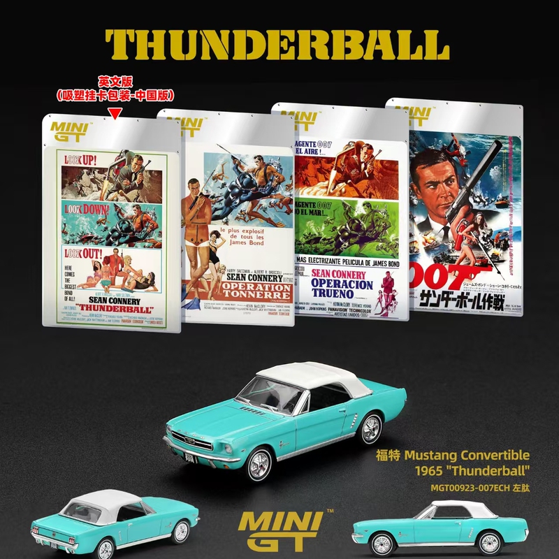Mini Gt 1:64 Ford Mustang Movie 007 Series Alloy Car Model # 923 Mini Gt 1:64 Ford Mustang Movie 007 Series Alloy Car Model # 923