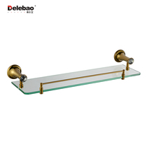 Delapel 594K Golden Crystal Series 59414K Makeup Bench Cosmetic Stand Single Glass Shelve