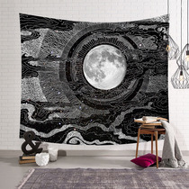 European and American starry sky moon simple ins hanging cloth background cloth Wall cloth Living room bedroom decoration cloth Hanging painting photo wall cloth