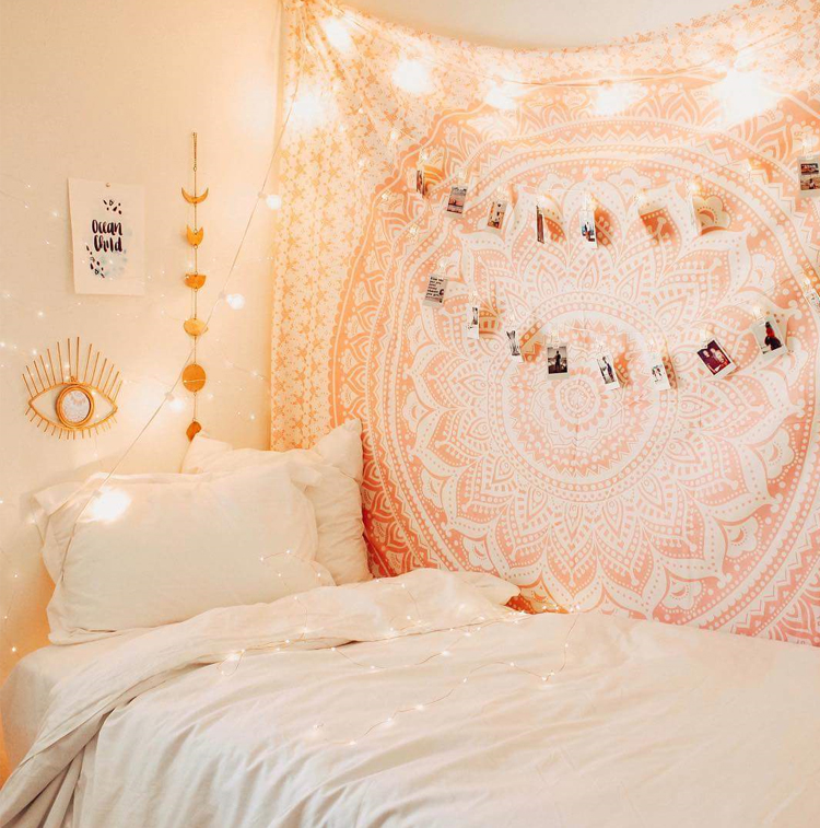 Ấn Độ Mandala Valance bohemian in trang trí phòng ngủ vải nền chụp vải nền tấm thảm tường bao che - Tapestry thảm treo tường giá rẻ
