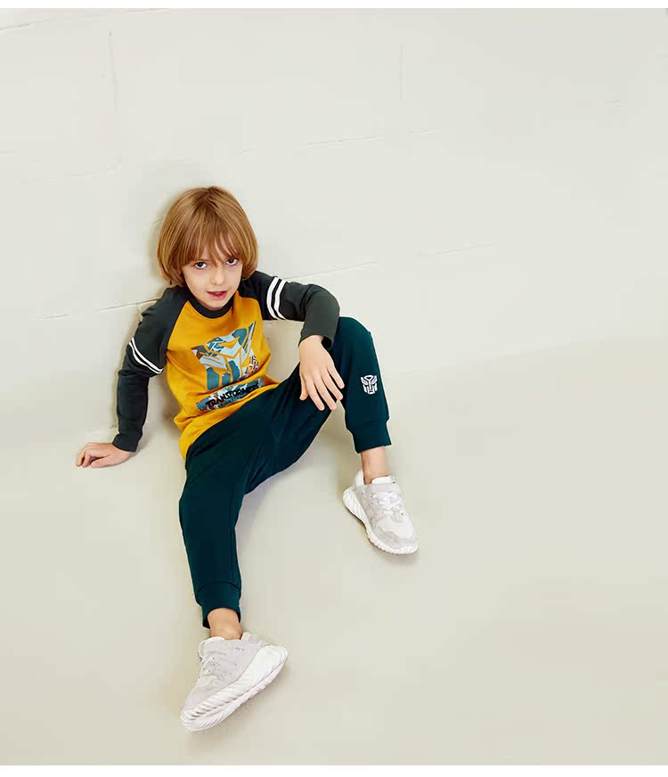 Xiaohu Baoer boy áo thun cotton dài tay mùa xuân và mùa thu 2018 mới áo trẻ em từ bi trong triều lớn quần áo trẻ em hàn quốc