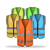 Reflective Vest Waistcoat Worksite Night Fluorescence Safety Riding Horse Clip Road Administration Traffic Building Sanitation Reflective Clothing