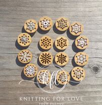  American imported katrinkles snowflake buttons handmade buttons bamboo button sweater weaving DIY