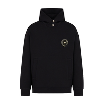 EMPORIO ARMANI Armani 2024 Autumn Mens Cotton Heavyweight Hooded Off-Shoulder Sweatshirt Official