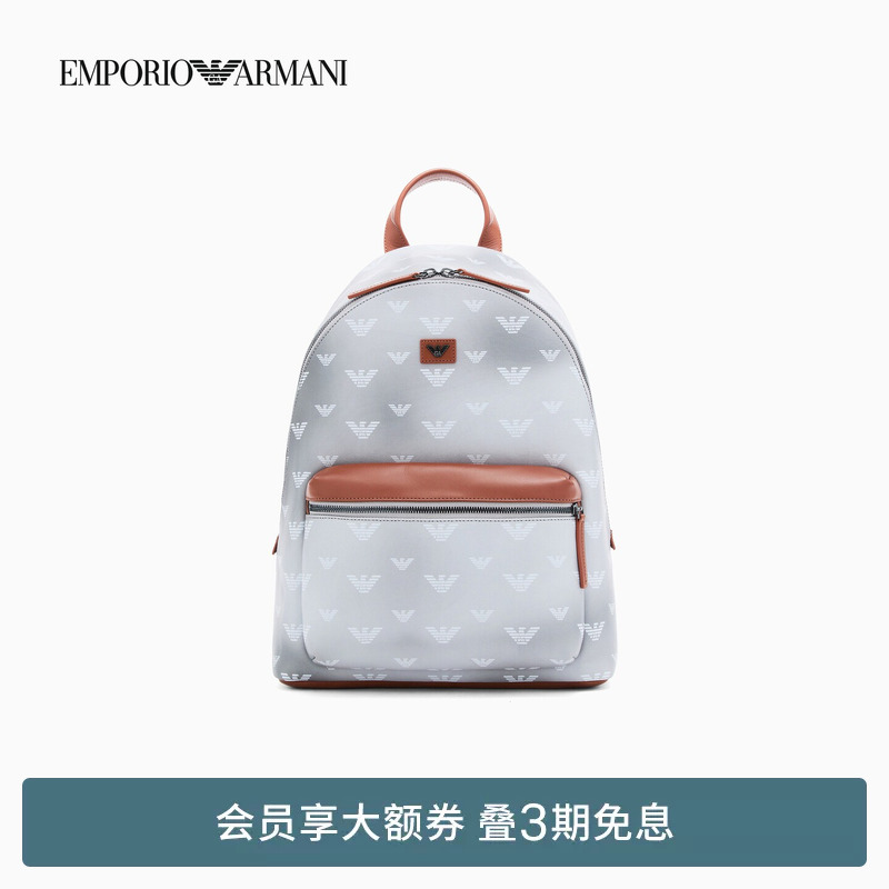 Emporio Armani/Armani's 26Th Spring/Summer New Men's Zippered Full-Print Handbag Backpack Official